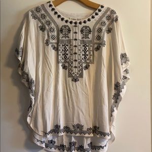 White and black kimono